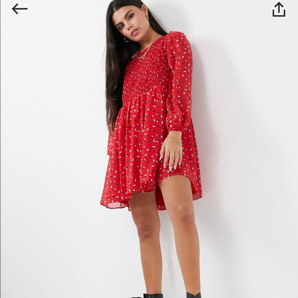 ASOS RED DRESSA - Picture 3 of 4